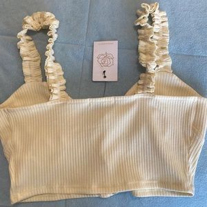 Backyard roses crop top